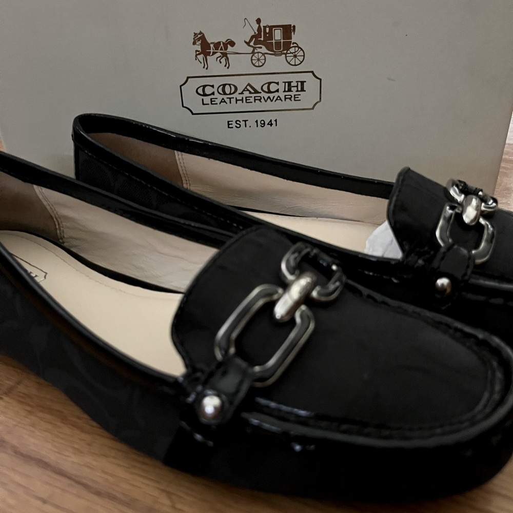 Coach driving shoes, black size 7